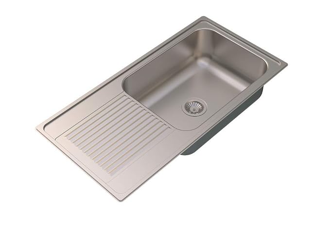 Vogue Single Bowl With Drainer Matt Finish (40x20x8)