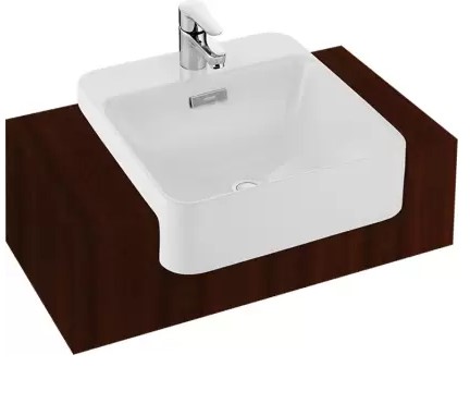 FOREFRONT SQUARE SEMI - RECESSED LAVATORY