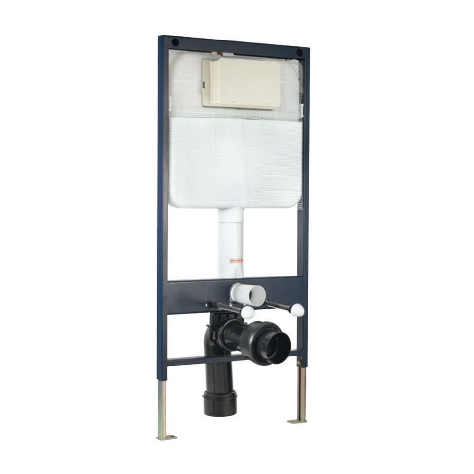 SINGLE PIECE CONCEALED CISTERN WITH FLOOR MOUNTING FRAME 