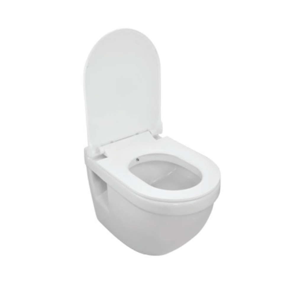 WALL HUNG WC WITH IN BUILT JET, PP SOFT CLOSE SEAT COVER