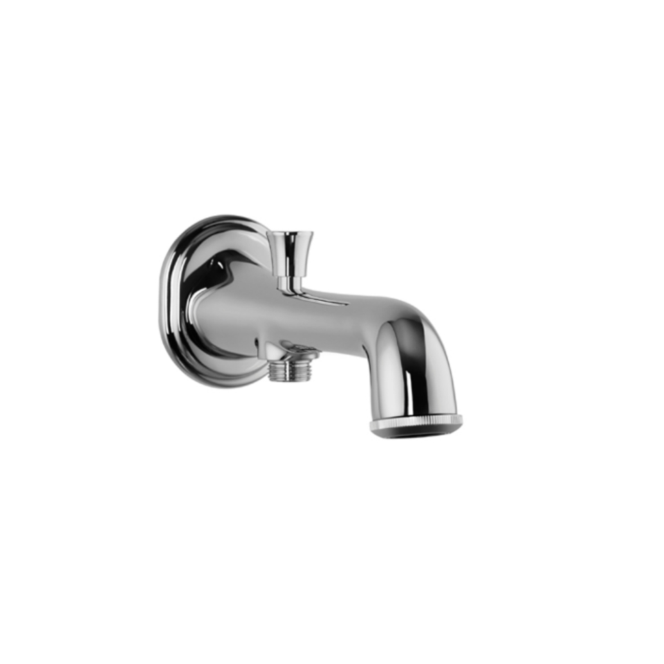 BATH TUB SPOUT WITH BUTTON ATTACHMENT - CHROME