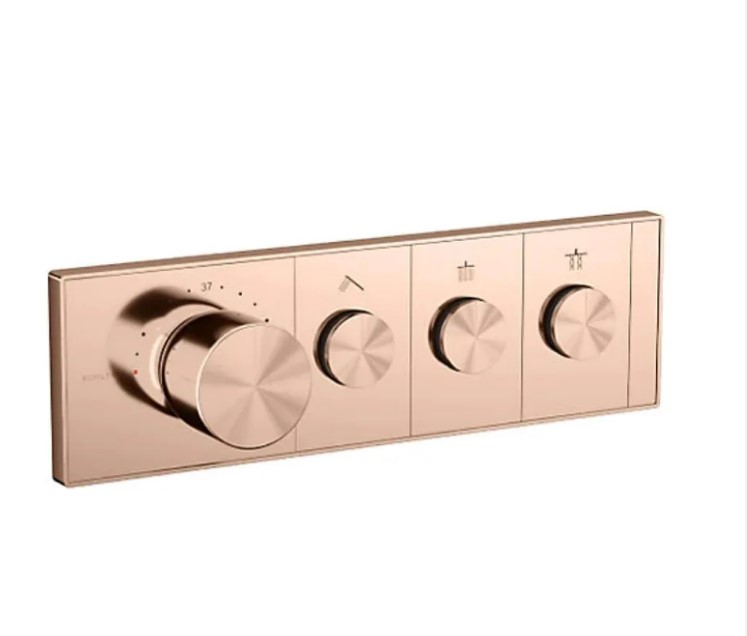 3 WAY THERMOSTATIC DIVERTER ANTHEM IN ROSE GOLD FINISH